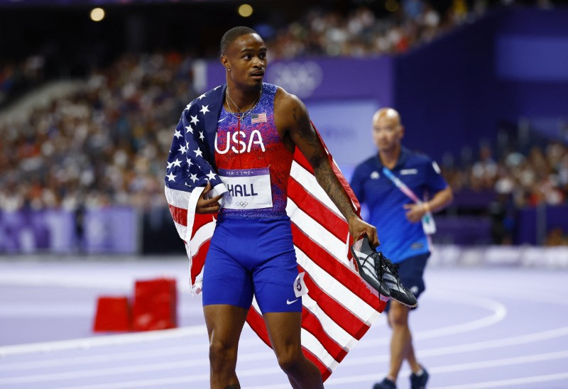 OlympicsAthleticsAmerican Hall wins 400m gold Salem News Channel