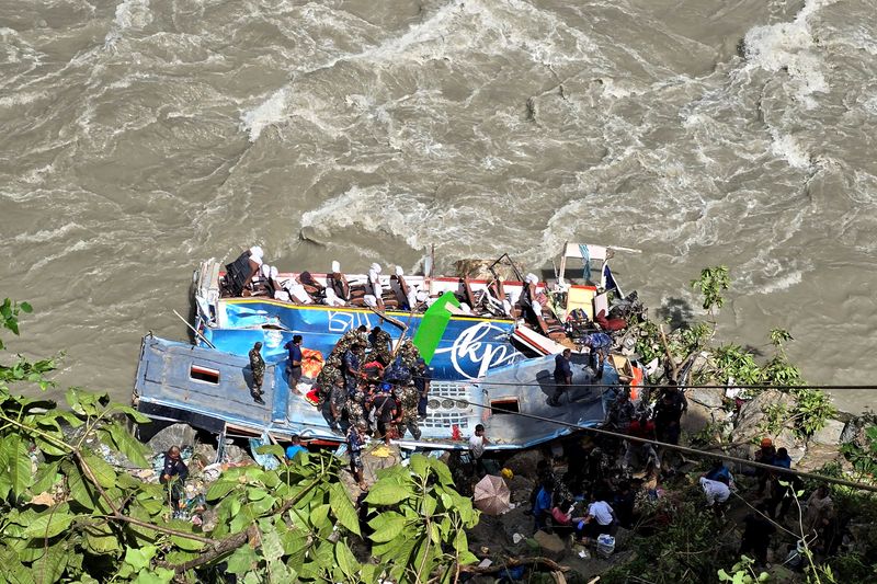 Twentyone dead as bus carrying Indian tourists plunges into Nepal