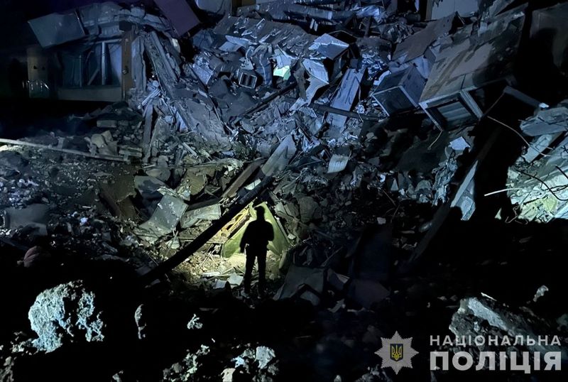 Russian missile strikes injure 17 in central Ukrainian city Salem