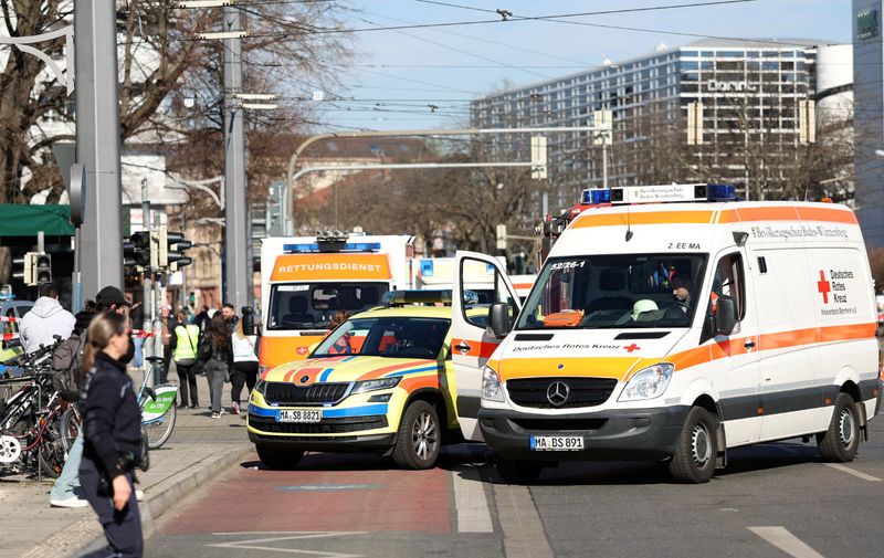 One dead after car drives into crowd in German city of Mannheim, police ...